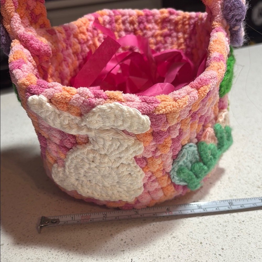 Handcrafted Multicolor Crochet Basket